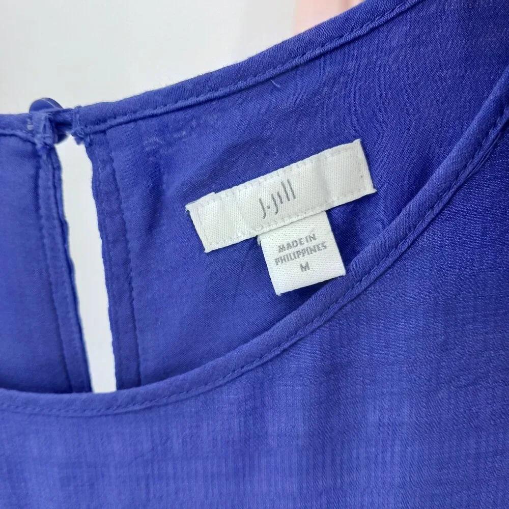 J. Jill Sleeveless Royal Blue Tiered Maxi Dress - Picture 8 of 13